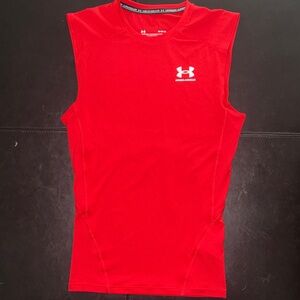 Under Armour Sleeveless Compression Shirt - Red